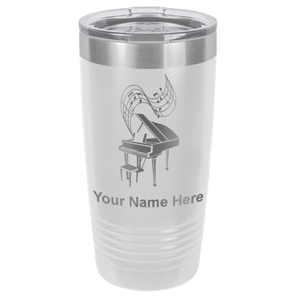 20oz Vacuum Insulated Tumbler Mug, Grand Piano, Personalized Engraving Included