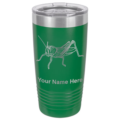 20oz Vacuum Insulated Tumbler Mug, Grasshopper, Personalized Engraving Included