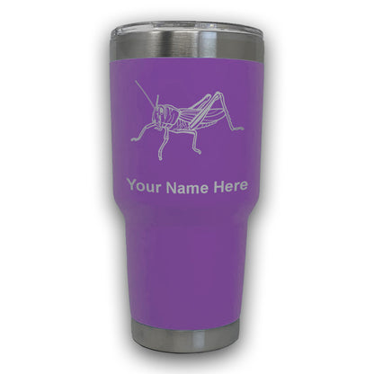 LaserGram 30oz Tumbler Mug, Grasshopper, Personalized Engraving Included
