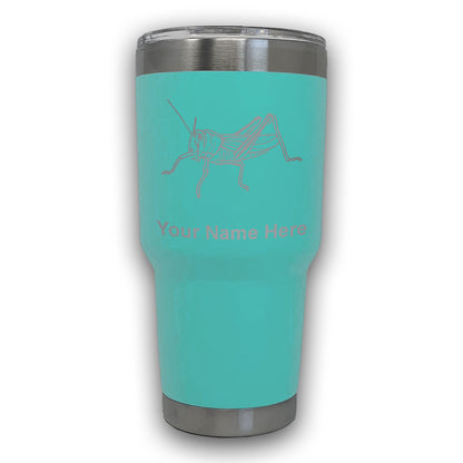 LaserGram 30oz Tumbler Mug, Grasshopper, Personalized Engraving Included