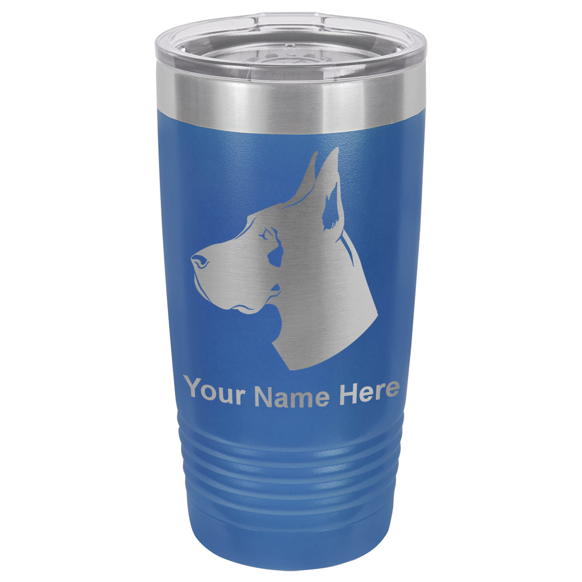 20oz Vacuum Insulated Tumbler Mug, Great Dane Dog, Personalized Engraving Included
