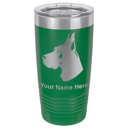 20oz Vacuum Insulated Tumbler Mug, Great Dane Dog, Personalized Engraving Included
