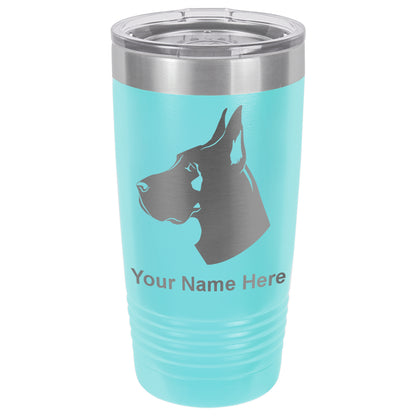 20oz Vacuum Insulated Tumbler Mug, Great Dane Dog, Personalized Engraving Included