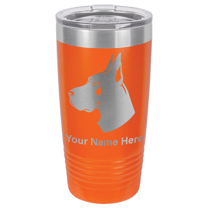 20oz Vacuum Insulated Tumbler Mug, Great Dane Dog, Personalized Engraving Included