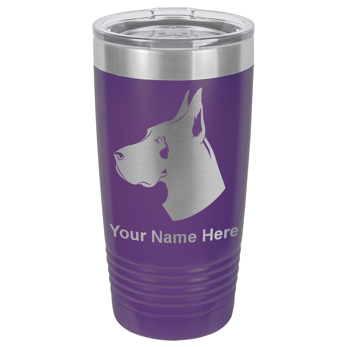 20oz Vacuum Insulated Tumbler Mug, Great Dane Dog, Personalized Engraving Included