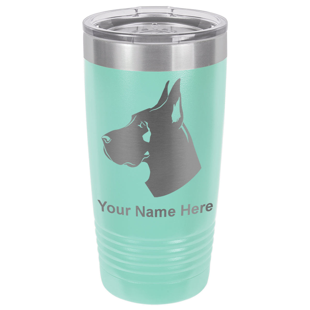 20oz Vacuum Insulated Tumbler Mug, Great Dane Dog, Personalized Engraving Included