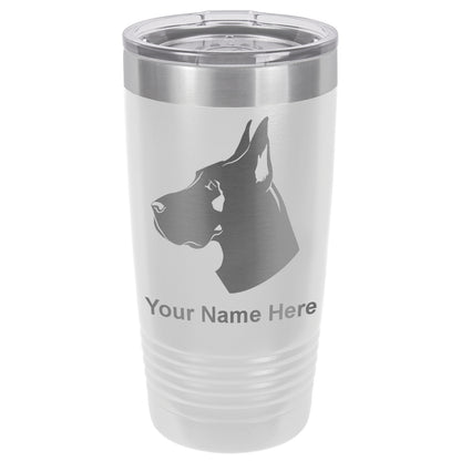 20oz Vacuum Insulated Tumbler Mug, Great Dane Dog, Personalized Engraving Included
