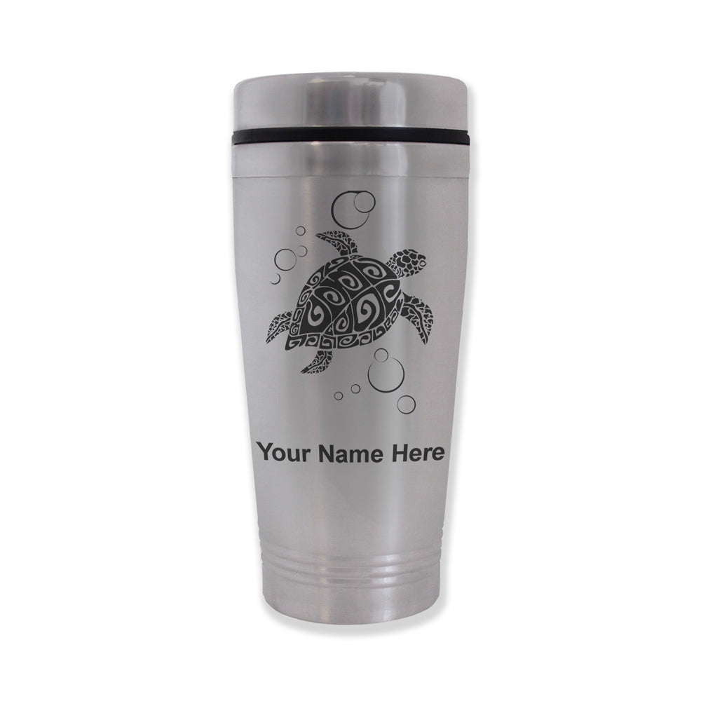 Commuter Travel Mug, Hawaiian Sea Turtle, Personalized Engraving Included