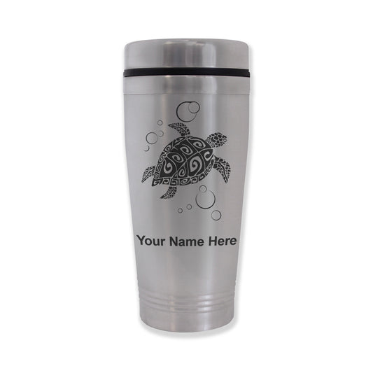 Commuter Travel Mug, Hawaiian Sea Turtle, Personalized Engraving Included