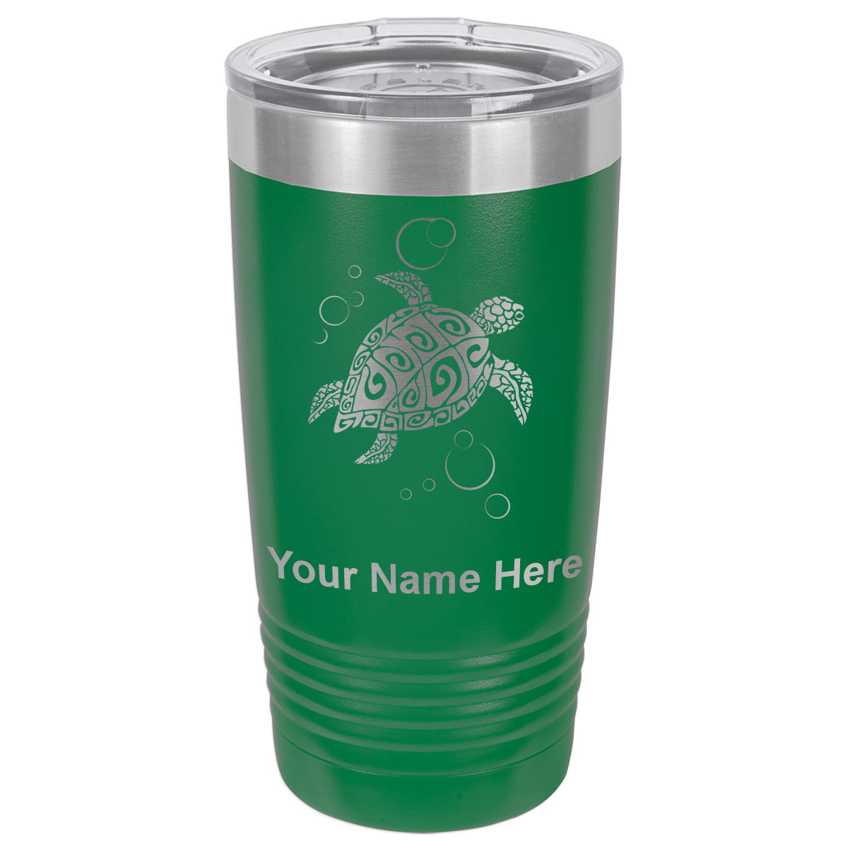 20oz Vacuum Insulated Tumbler Mug, Hawaiian Sea Turtle, Personalized Engraving Included