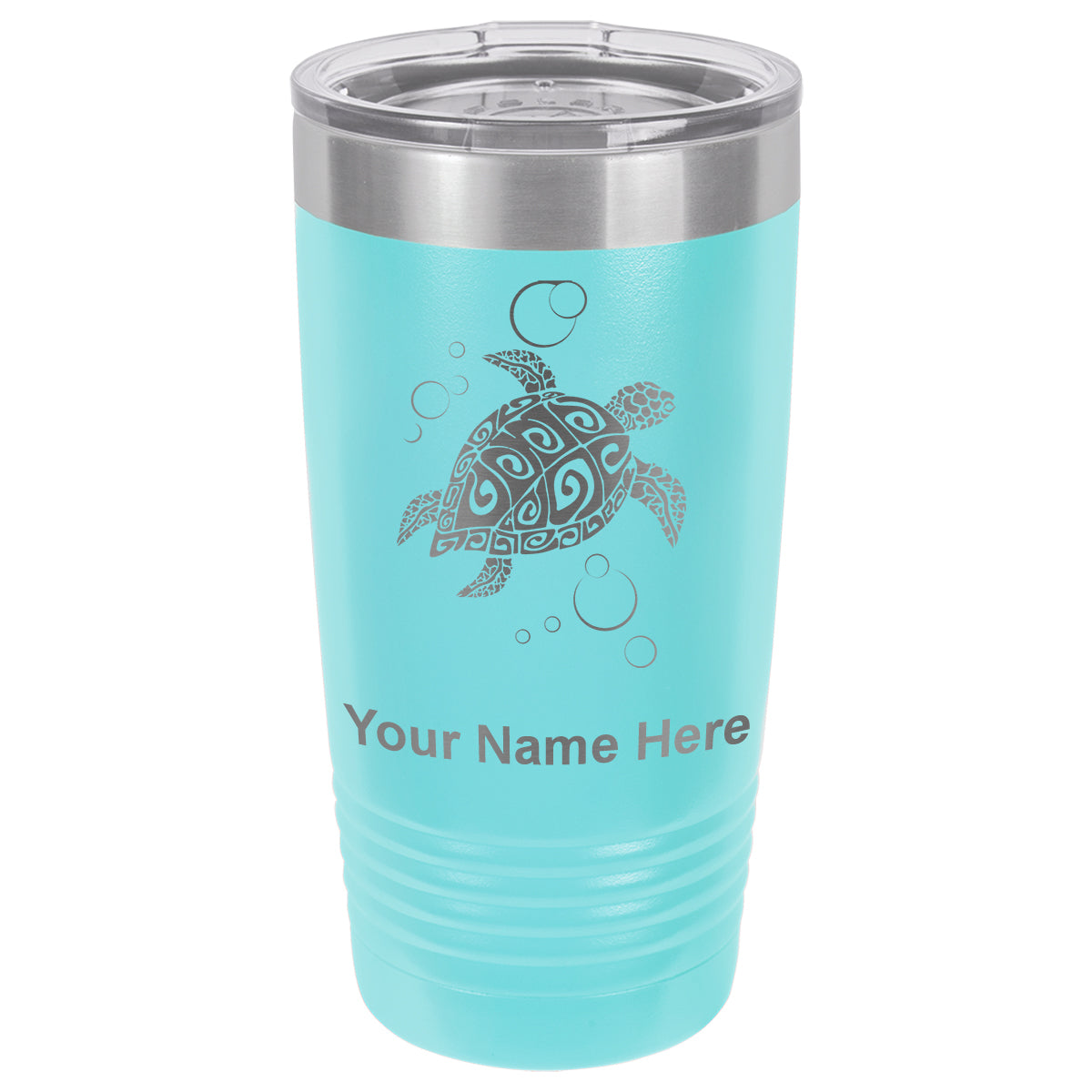 20oz Vacuum Insulated Tumbler Mug, Hawaiian Sea Turtle, Personalized Engraving Included
