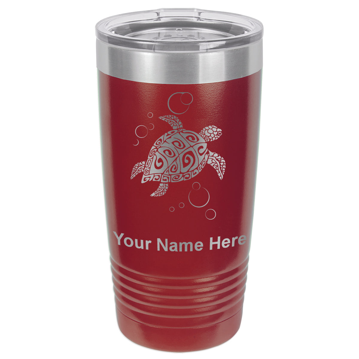 20oz Vacuum Insulated Tumbler Mug, Hawaiian Sea Turtle, Personalized Engraving Included