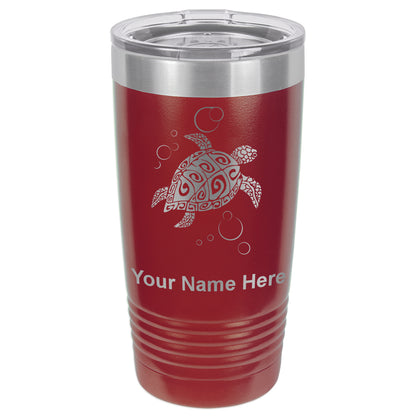 20oz Vacuum Insulated Tumbler Mug, Hawaiian Sea Turtle, Personalized Engraving Included
