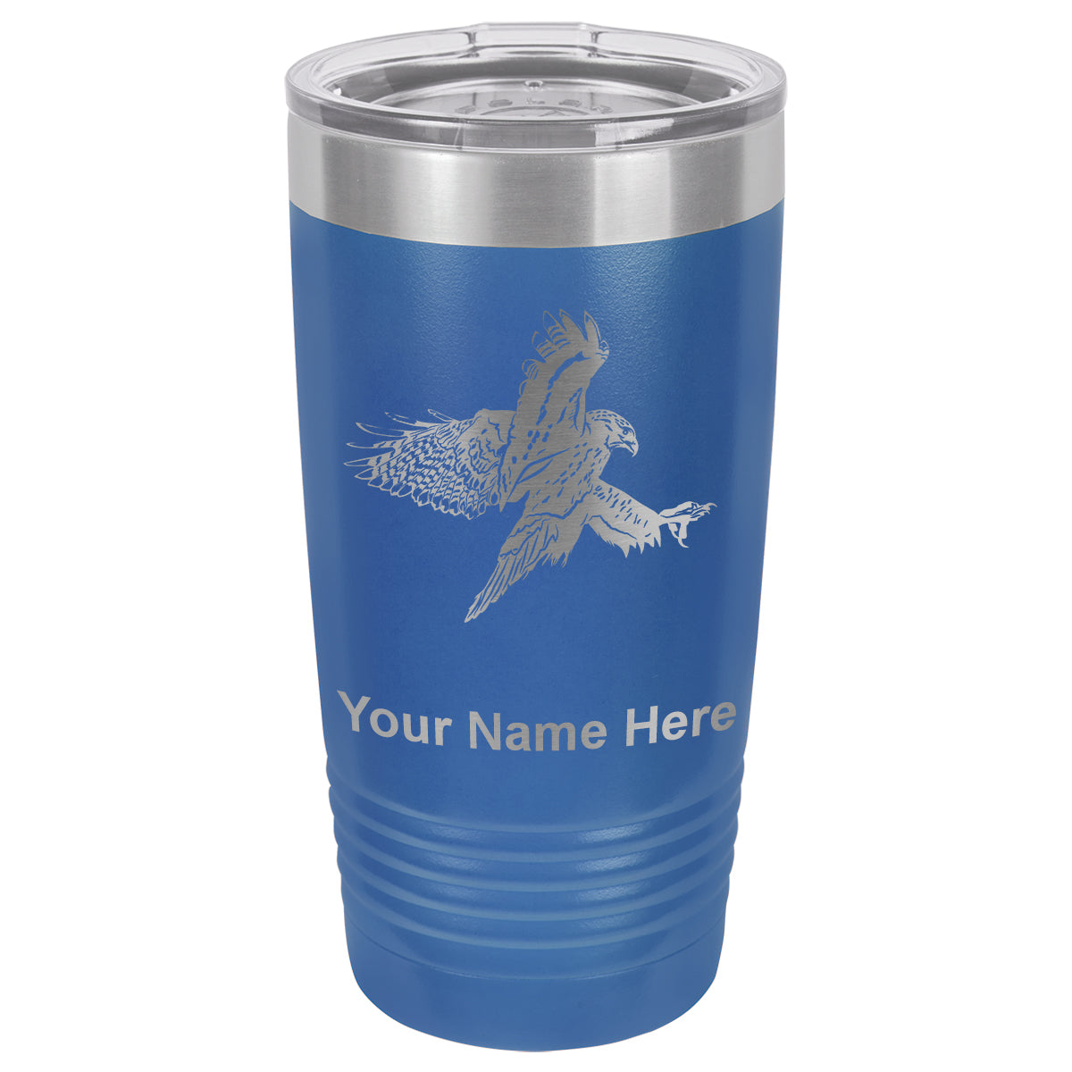 20oz Vacuum Insulated Tumbler Mug, Hawk, Personalized Engraving Included