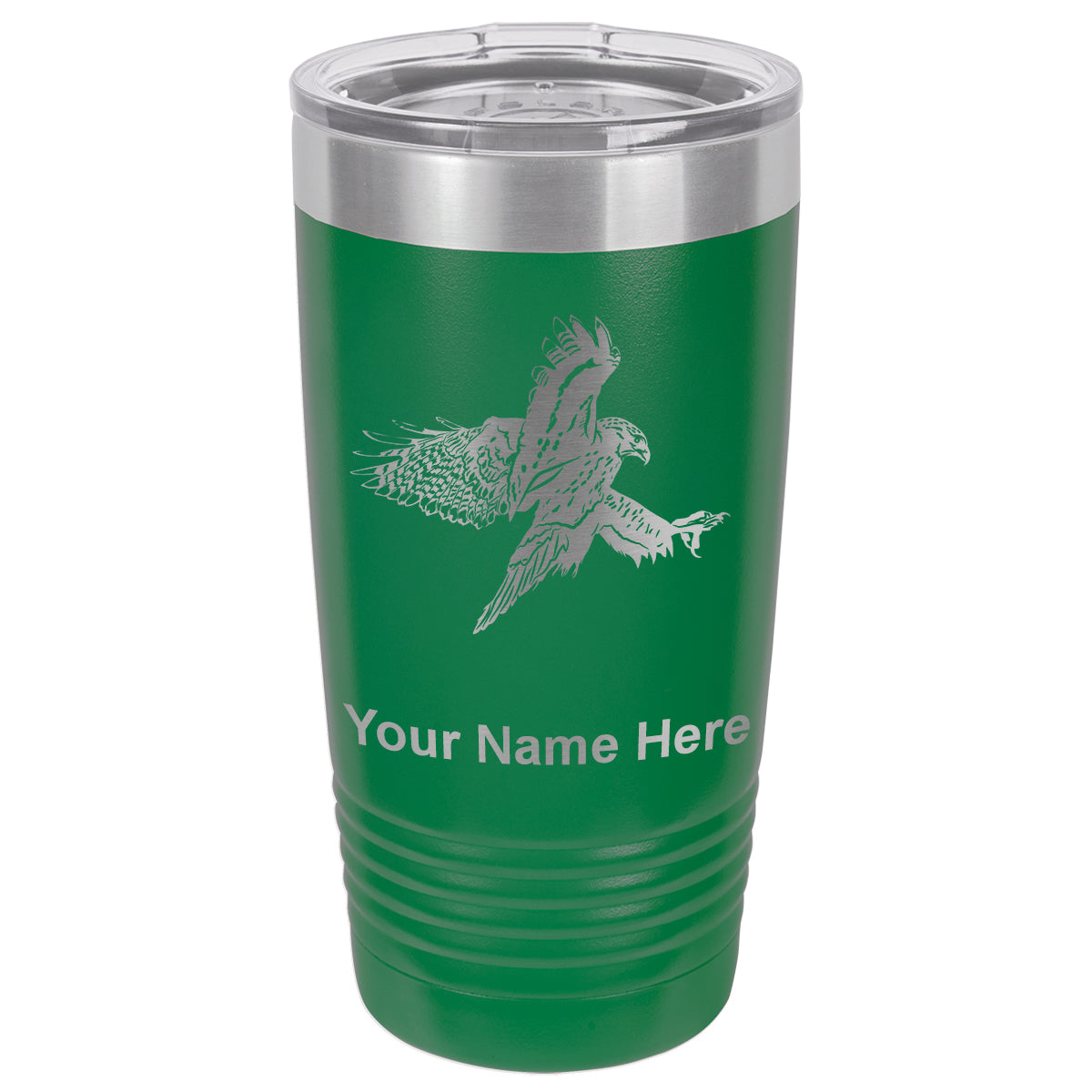 20oz Vacuum Insulated Tumbler Mug, Hawk, Personalized Engraving Included