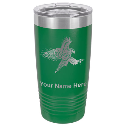 20oz Vacuum Insulated Tumbler Mug, Hawk, Personalized Engraving Included