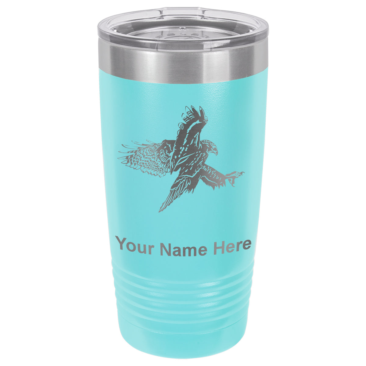 20oz Vacuum Insulated Tumbler Mug, Hawk, Personalized Engraving Included