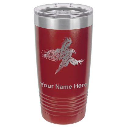 20oz Vacuum Insulated Tumbler Mug, Hawk, Personalized Engraving Included