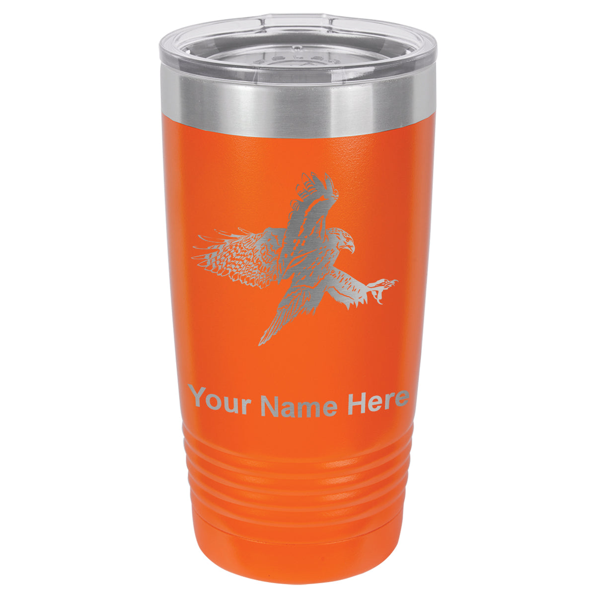 20oz Vacuum Insulated Tumbler Mug, Hawk, Personalized Engraving Included