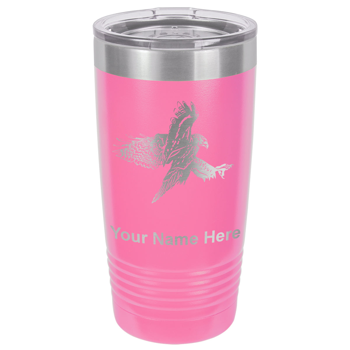 20oz Vacuum Insulated Tumbler Mug, Hawk, Personalized Engraving Included