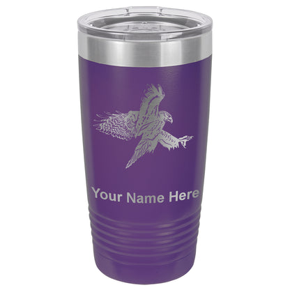 20oz Vacuum Insulated Tumbler Mug, Hawk, Personalized Engraving Included
