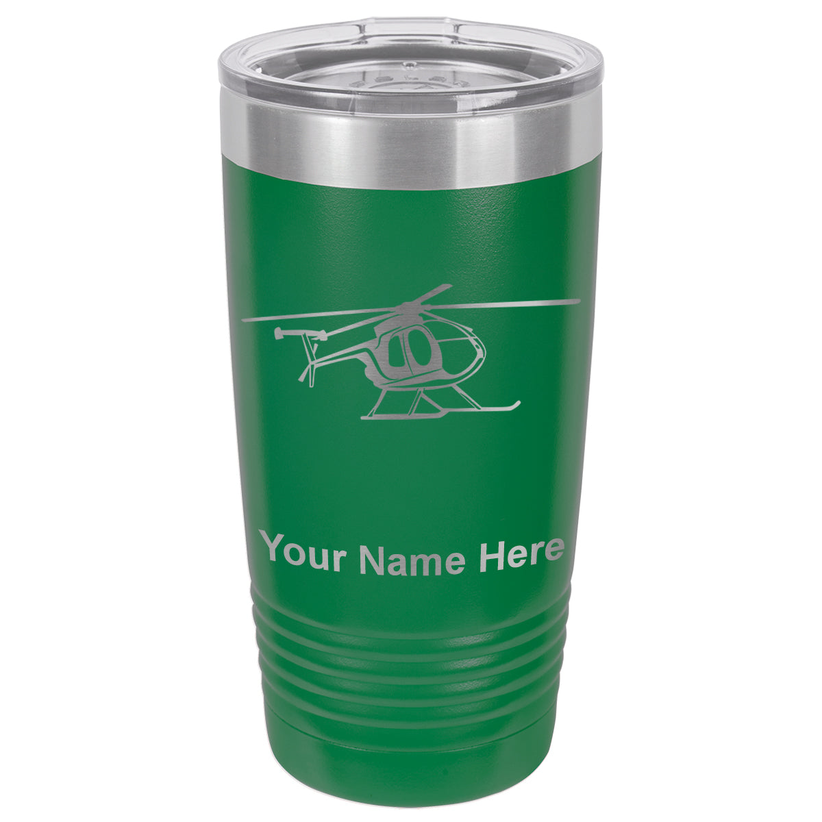 20oz Vacuum Insulated Tumbler Mug, Helicopter 1, Personalized Engraving Included