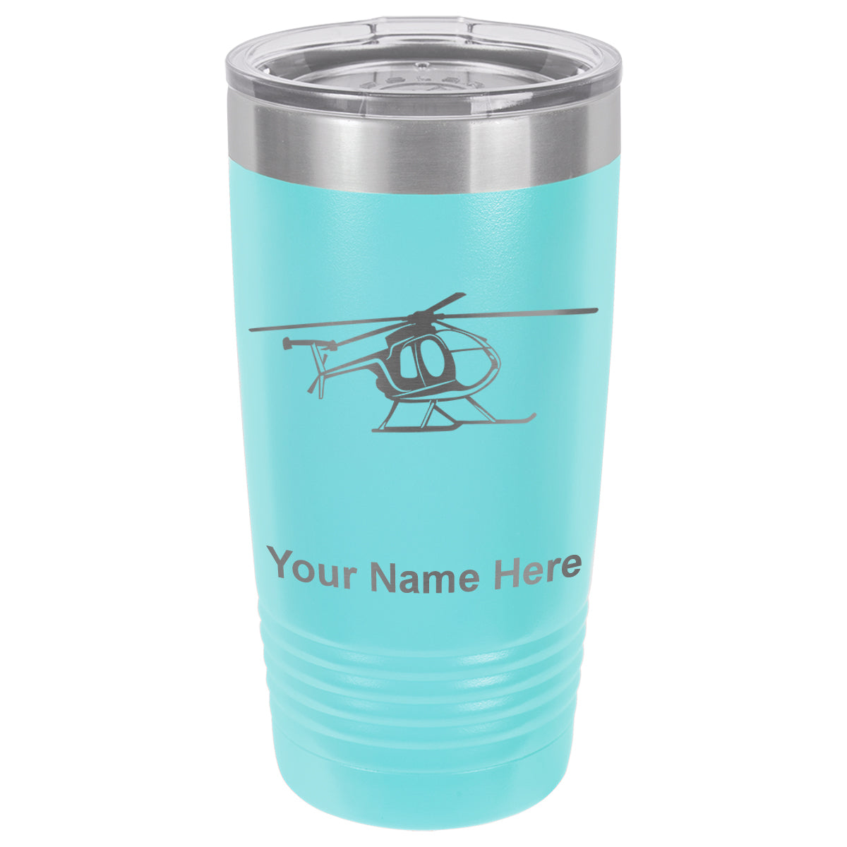 20oz Vacuum Insulated Tumbler Mug, Helicopter 1, Personalized Engraving Included