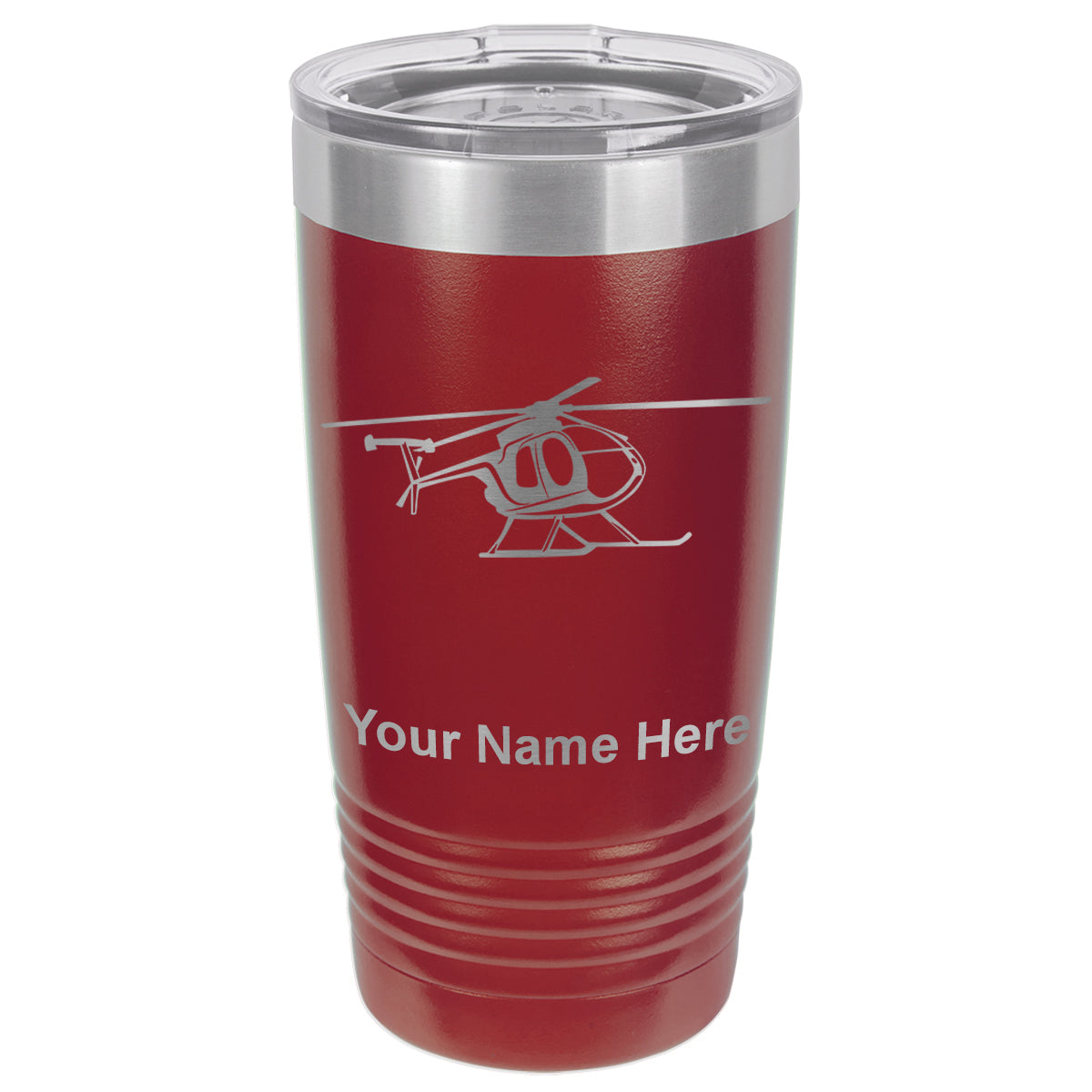 20oz Vacuum Insulated Tumbler Mug, Helicopter 1, Personalized Engraving Included
