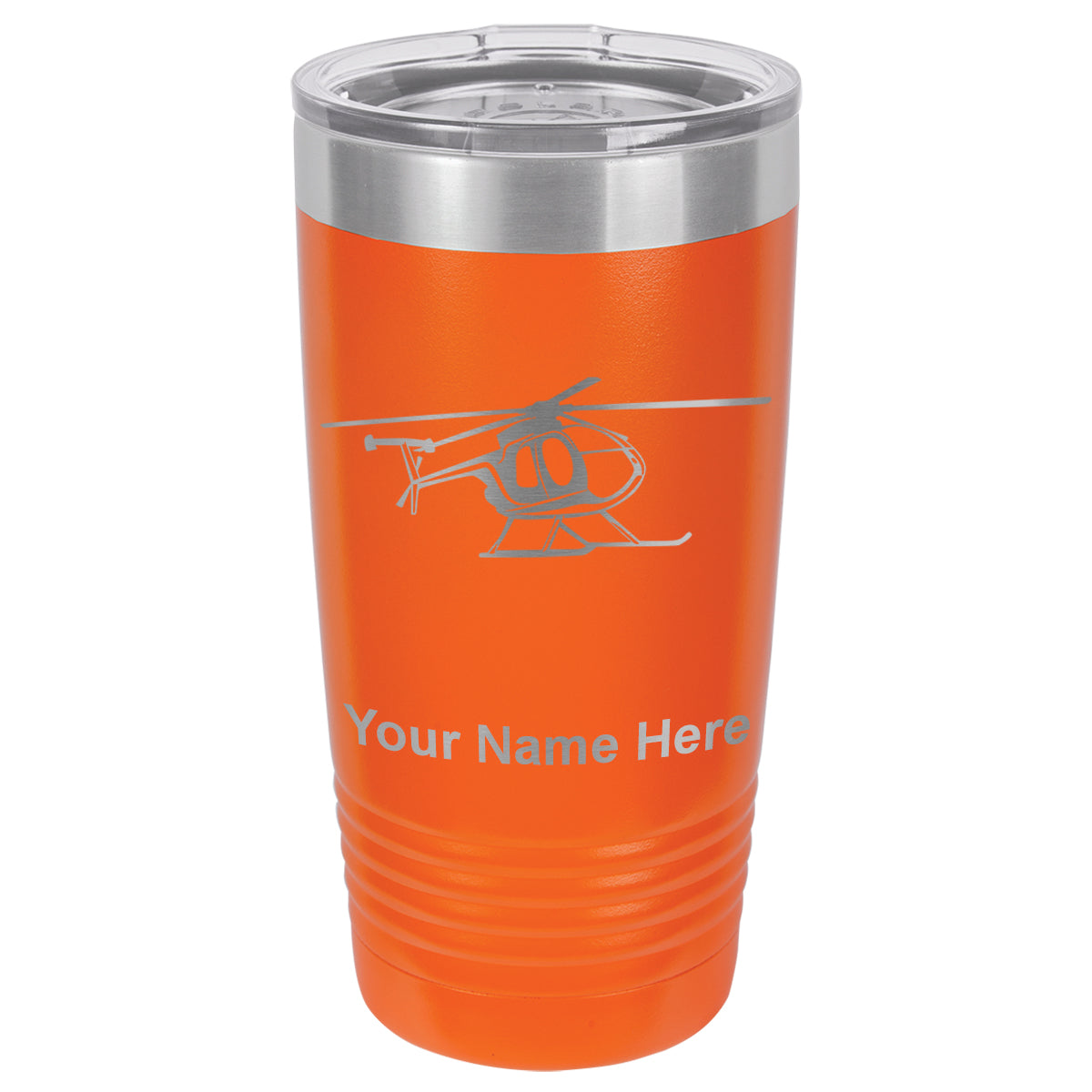 20oz Vacuum Insulated Tumbler Mug, Helicopter 1, Personalized Engraving Included