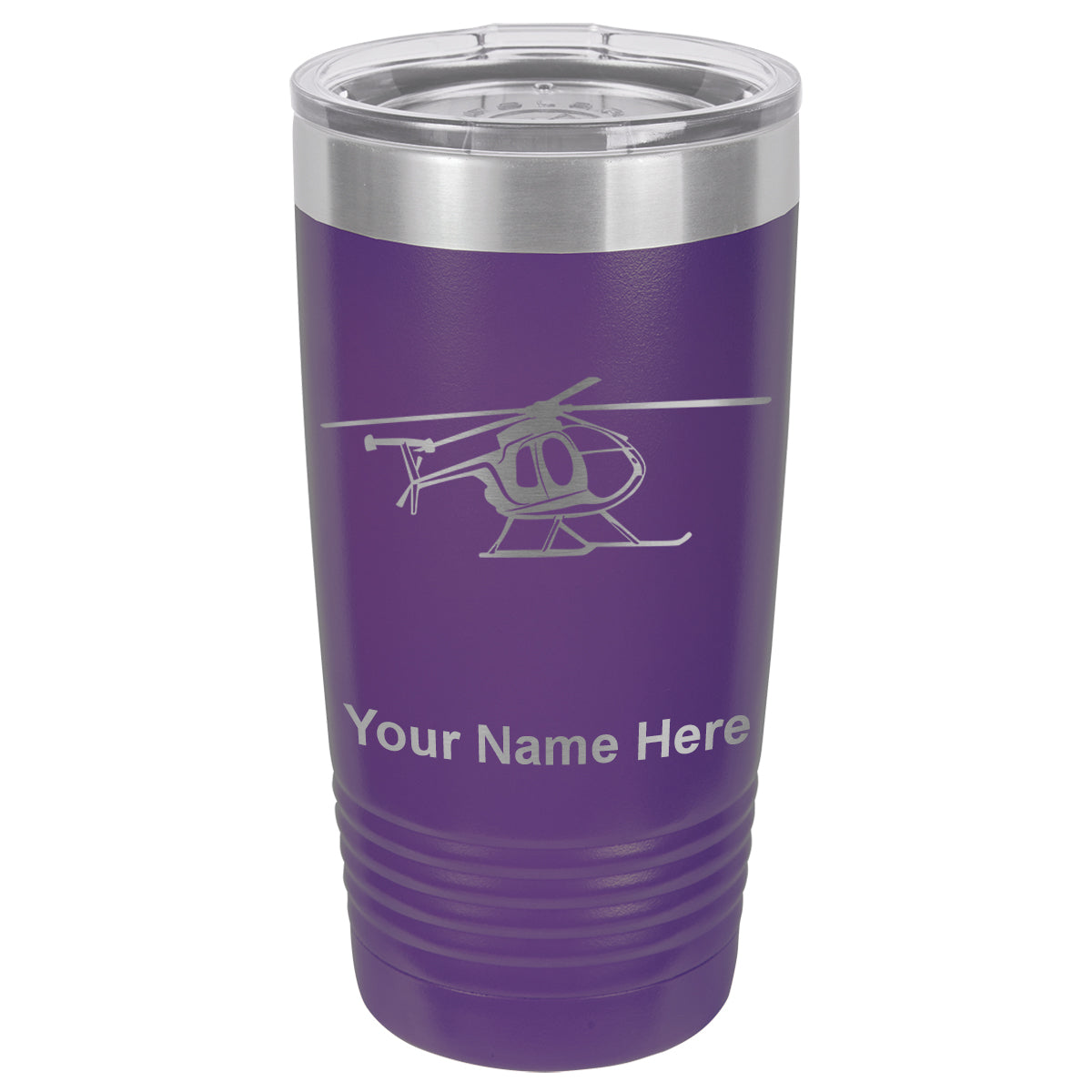 20oz Vacuum Insulated Tumbler Mug, Helicopter 1, Personalized Engraving Included