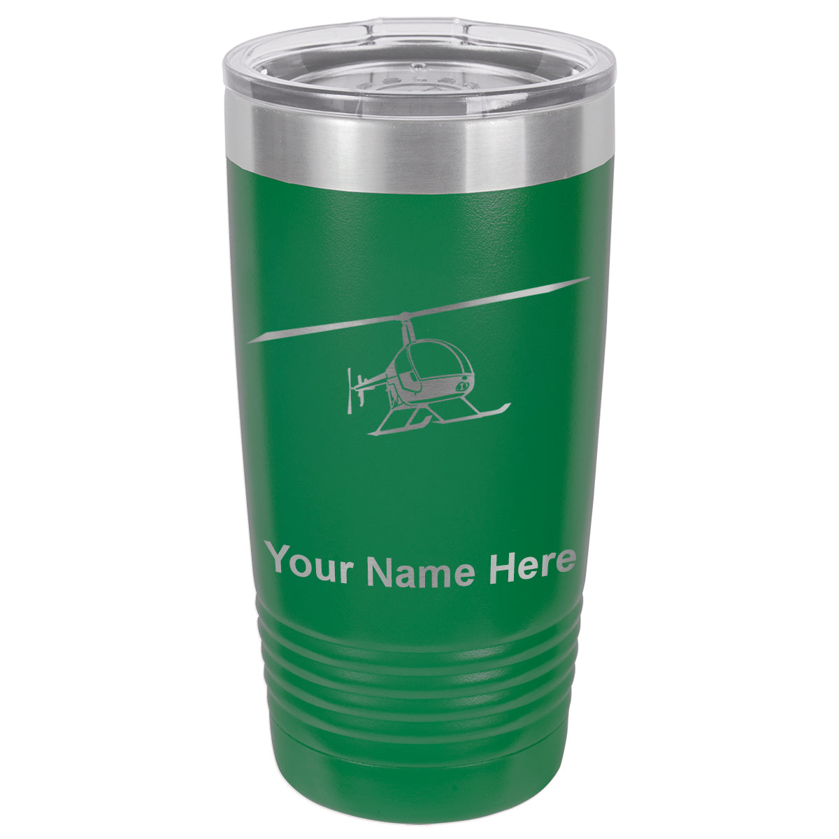 20oz Vacuum Insulated Tumbler Mug, Helicopter 2, Personalized Engraving Included