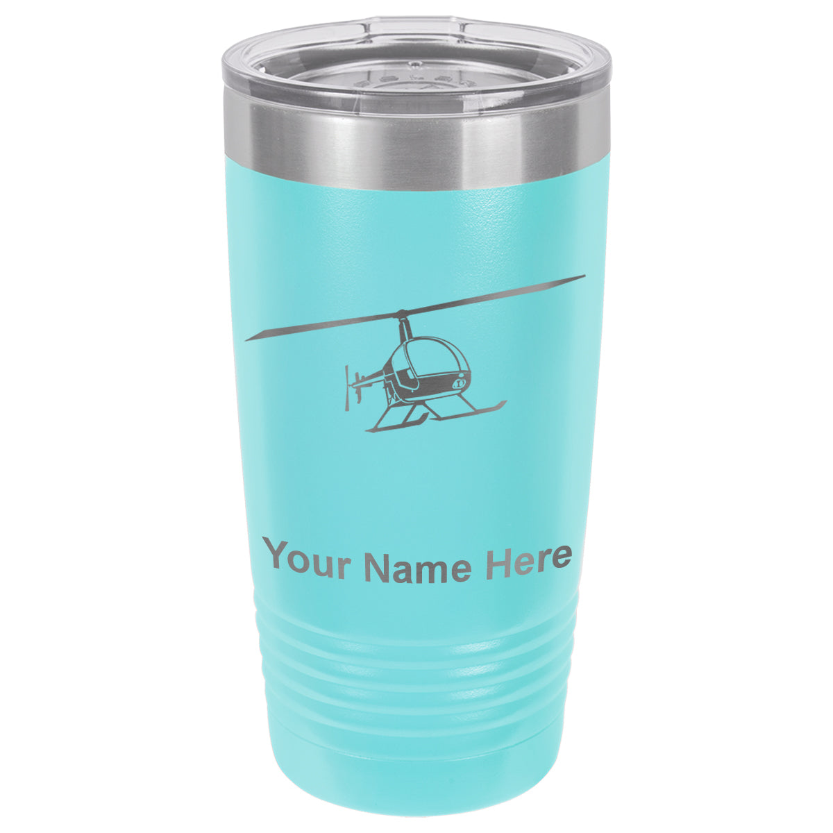 20oz Vacuum Insulated Tumbler Mug, Helicopter 2, Personalized Engraving Included