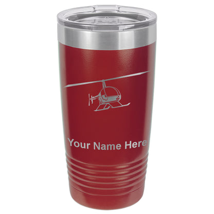 20oz Vacuum Insulated Tumbler Mug, Helicopter 2, Personalized Engraving Included