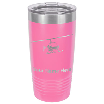 20oz Vacuum Insulated Tumbler Mug, Helicopter 2, Personalized Engraving Included
