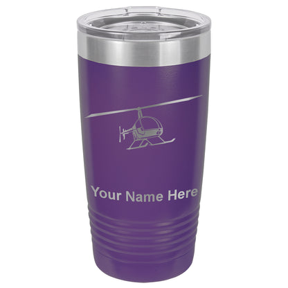 20oz Vacuum Insulated Tumbler Mug, Helicopter 2, Personalized Engraving Included
