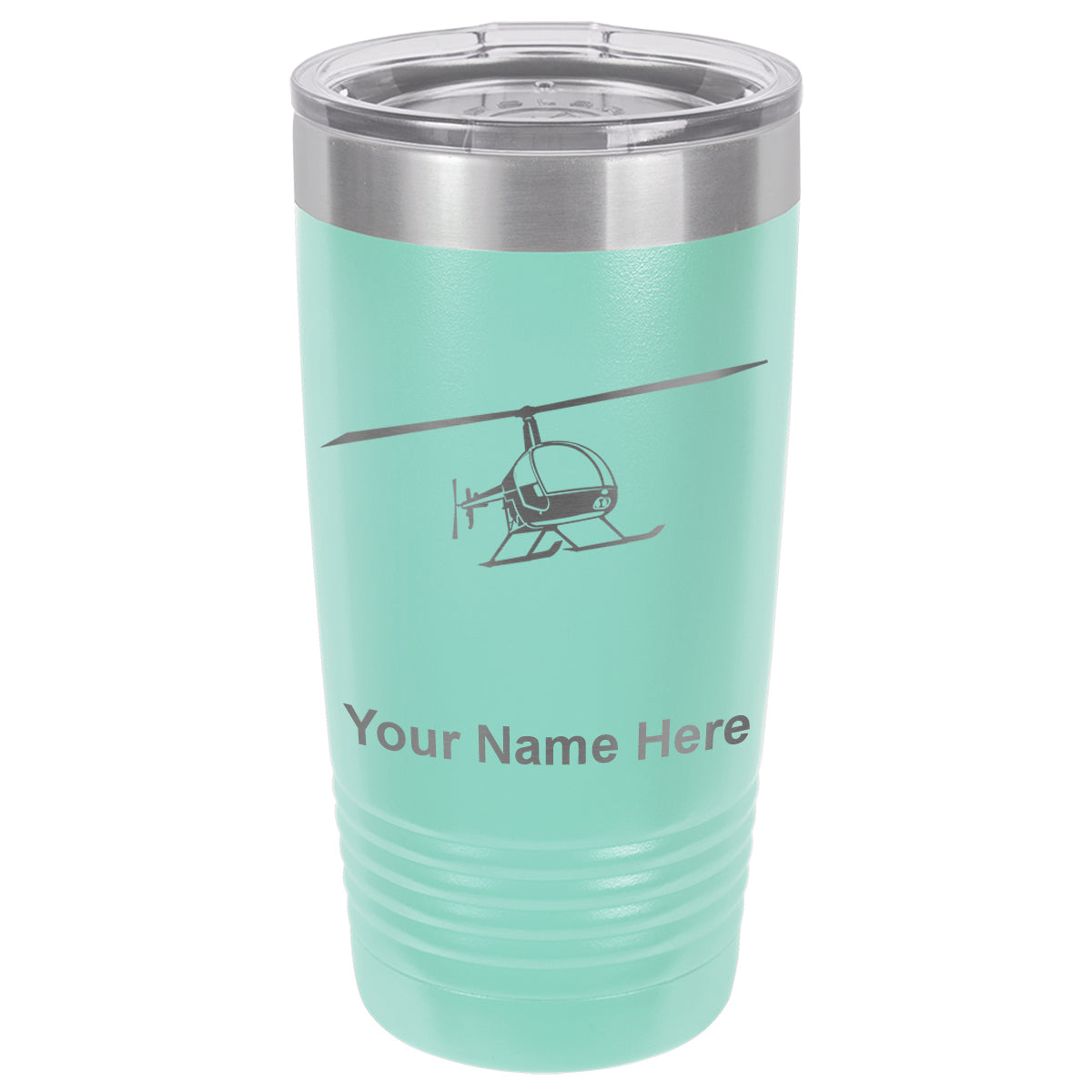 20oz Vacuum Insulated Tumbler Mug, Helicopter 2, Personalized Engraving Included