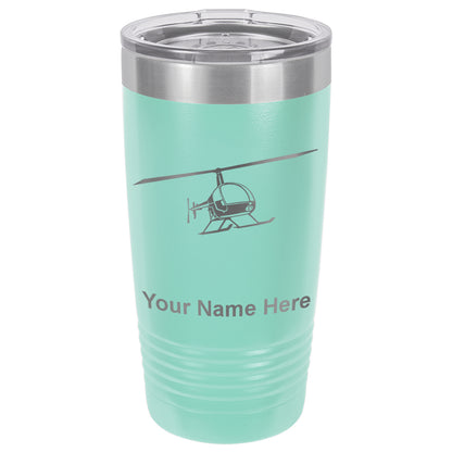 20oz Vacuum Insulated Tumbler Mug, Helicopter 2, Personalized Engraving Included