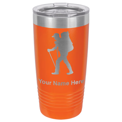 20oz Vacuum Insulated Tumbler Mug, Hiker Man, Personalized Engraving Included