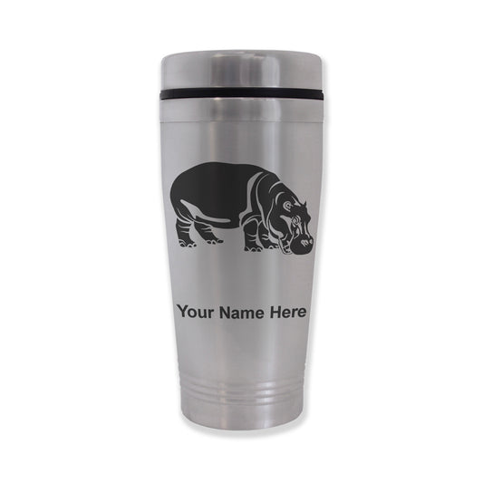 Commuter Travel Mug, Hippopotamus, Personalized Engraving Included