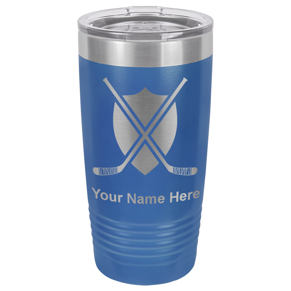20oz Vacuum Insulated Tumbler Mug, Hockey Sticks, Personalized Engraving Included