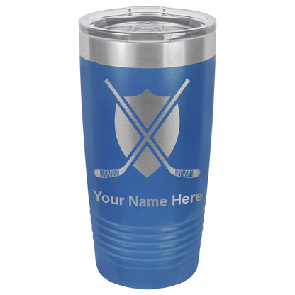 20oz Vacuum Insulated Tumbler Mug, Hockey Sticks, Personalized Engraving Included