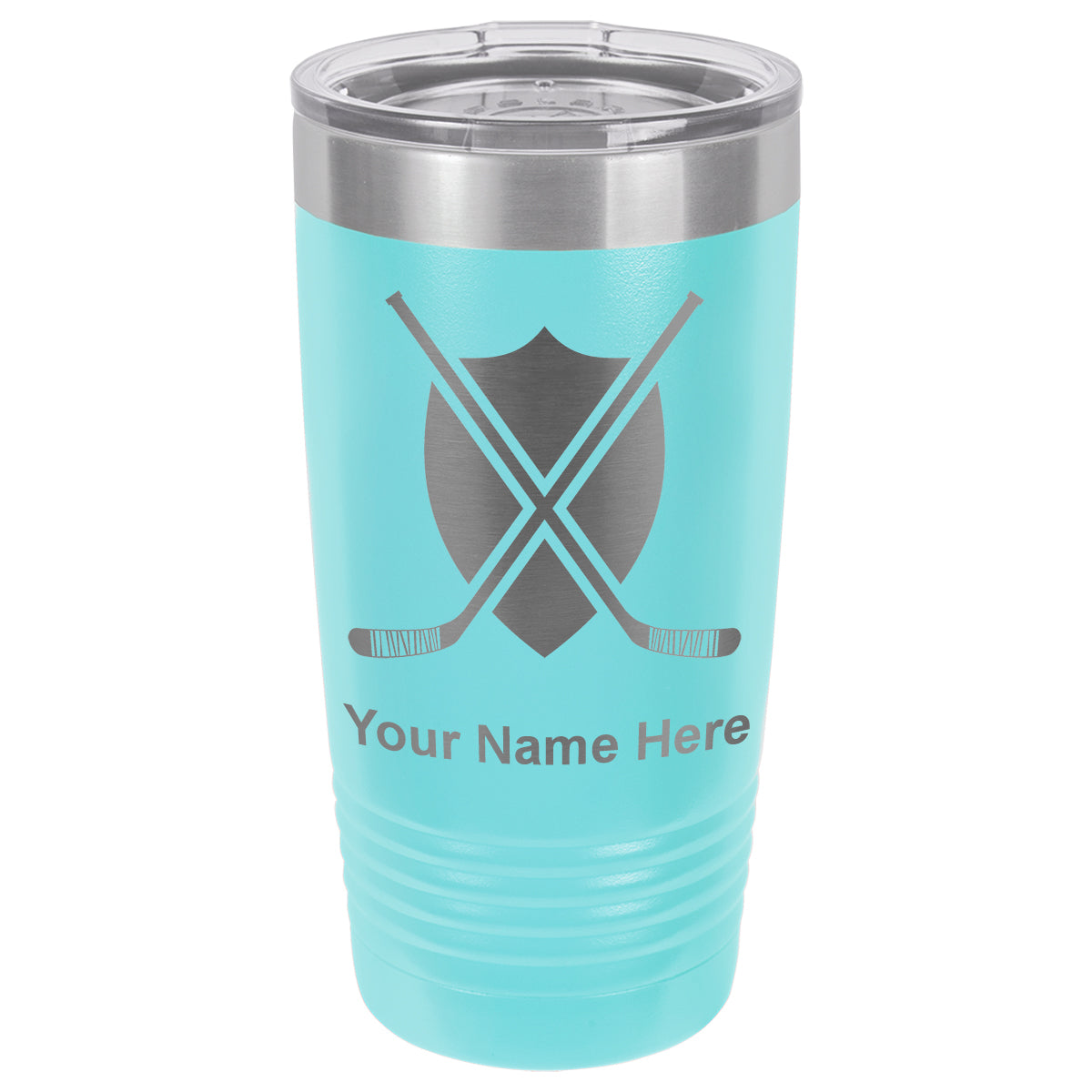 20oz Vacuum Insulated Tumbler Mug, Hockey Sticks, Personalized Engraving Included