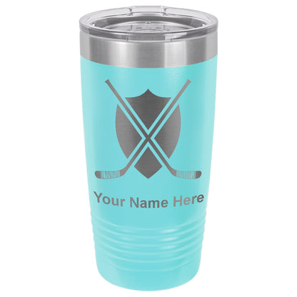 20oz Vacuum Insulated Tumbler Mug, Hockey Sticks, Personalized Engraving Included