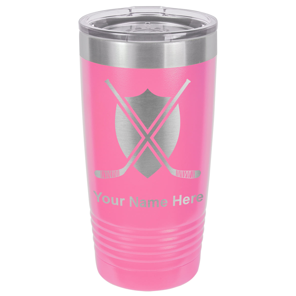 20oz Vacuum Insulated Tumbler Mug, Hockey Sticks, Personalized Engraving Included