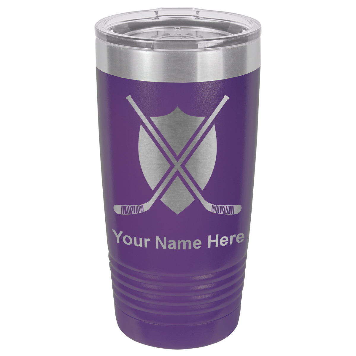 20oz Vacuum Insulated Tumbler Mug, Hockey Sticks, Personalized Engraving Included