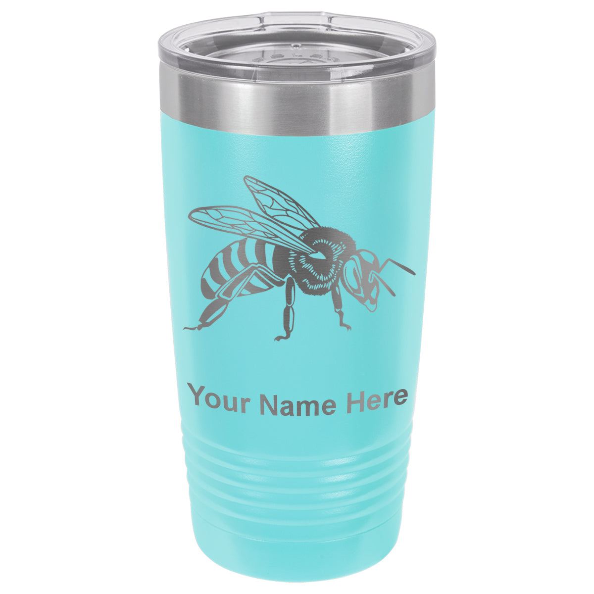 20oz Vacuum Insulated Tumbler Mug, Honey Bee, Personalized Engraving Included