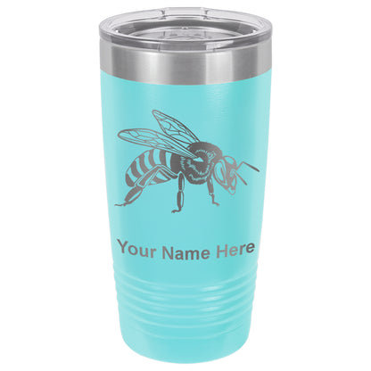 20oz Vacuum Insulated Tumbler Mug, Honey Bee, Personalized Engraving Included