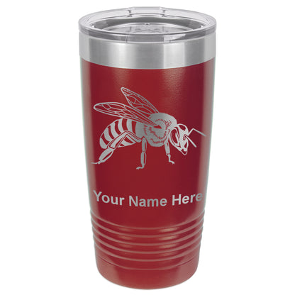 20oz Vacuum Insulated Tumbler Mug, Honey Bee, Personalized Engraving Included