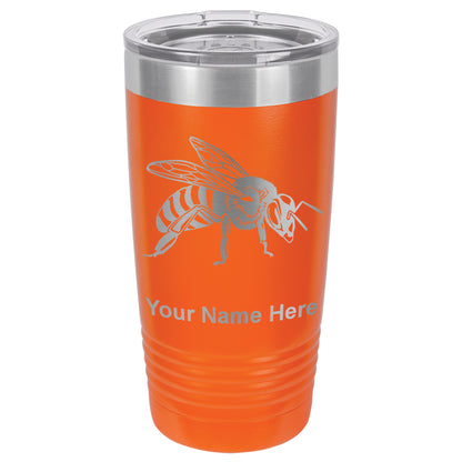 20oz Vacuum Insulated Tumbler Mug, Honey Bee, Personalized Engraving Included
