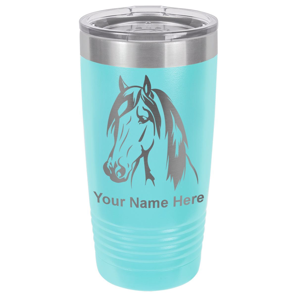 20oz Vacuum Insulated Tumbler Mug, Horse Head 1, Personalized Engraving Included